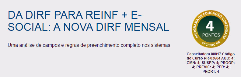 SESCAPPR realiza nova turma do curso “Da DIRF para a Reinf”