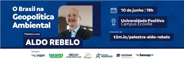 Palestra com Aldo Rebelo debate posição do Brasil na geopolítica ambiental